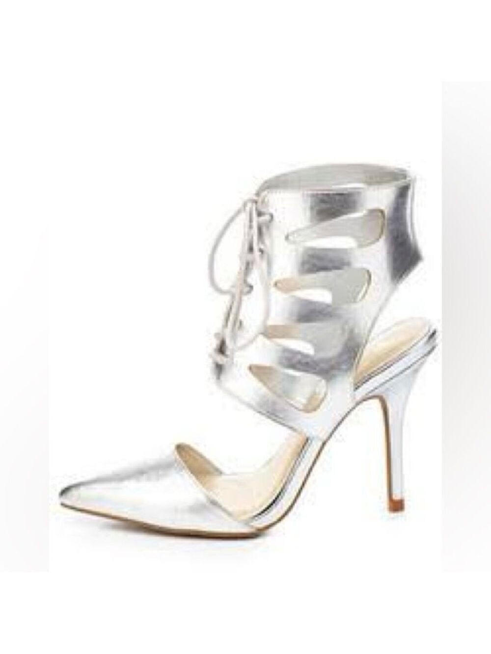 Women’s Wild Diva Silver Pointy Heels Size 8.5 US!